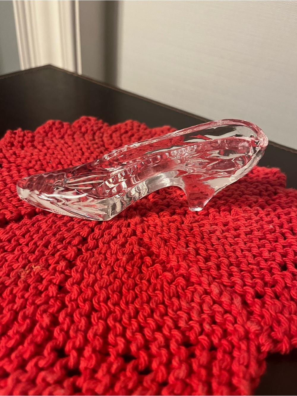 Clear Glass “Cinderella” Decorative Shoe